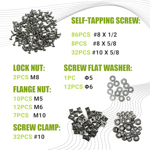 Mokuo Full Vehicle Fasteners Screws and Bolt Set in Carbon Steel Material Compatible with Honda Grom Msx 125 SF