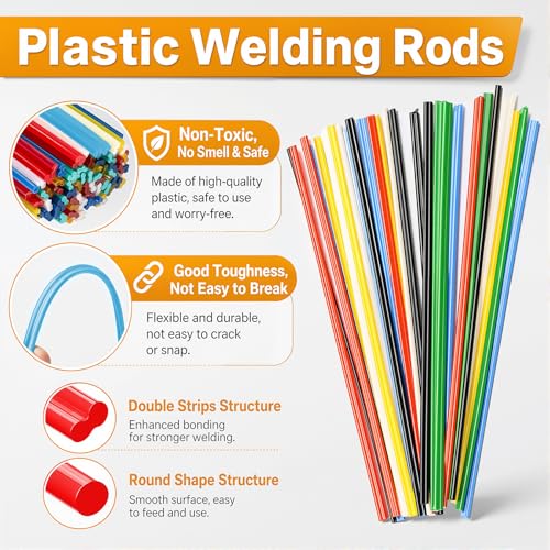 weideer 3028PCS Stainless Steel Plastic Welder Staples,Welding Rods,8 Types