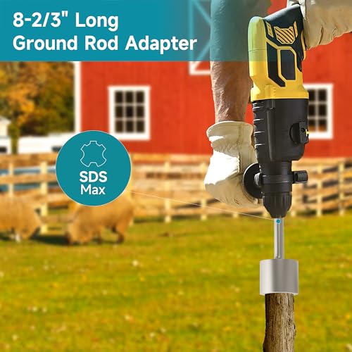 SDS Max Shank T-Post Driver, Fence Post Driver & Ground Rod Driver SDS Max Shank