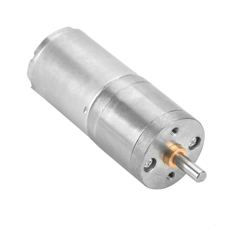 DC Gear Motor, 25mm DC 12V 25GA-370 Low Speed Metal Gear Motor for Electronic Lock (12V 500RPM)
