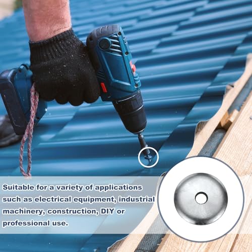 uxcell 120Pcs EPDM Bonded Sealing Rubber Washers, 1/4" x 1-3/16" Galvanized Iron Neoprene Rubber Washers Gasket for Screws, Bolts, Metal Panels, Machinery 1/4" x 1-3/16"