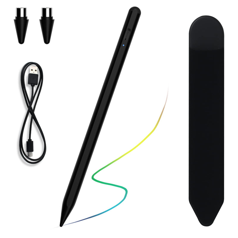 Stylus Pen for iOS&Android Touch Screens, Active Pencil for Samsung, Smart Digital Stylus Pens for Lenovo/Huawei/Vivo/Mi and Other Tablets, iPhone/Samsung/Google Pixel Smart Phones Drawing&Writing Black
