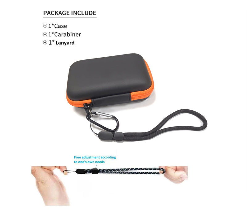 (Only Case) 510 thread charger Storage Case, Carrying Battery Bag Pen case Small Travel case, Organizer Pouch with Carabiner, for Battery pen style Pods-pen thread Battery Case (Bag+Cable) Bag+Cable