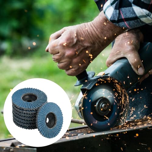 Pack of 8 Flap Discs, Flap Discs, Sanding Mop Discs for Angle Grinders, Sanding Discs, Sanding Mop Discs, Diameter 75 mm x 10 mm, Grit 40/60/80/120, High Performance Sanding Discs for Metal, Wood