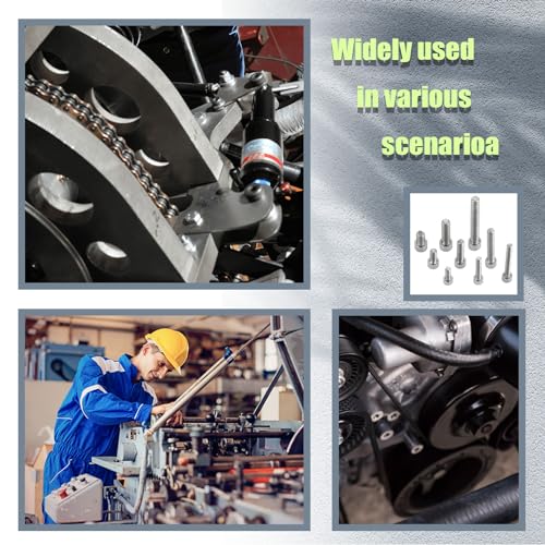 520pcs Hex Socket Head Cap Screws Bolts and Nuts and Washers Assortment Kit, Metric M3 M4 M5 M6 Stainless Steel Machine Screws Nuts and Bolts and Washers, Thread Hexagon Allen Bolt