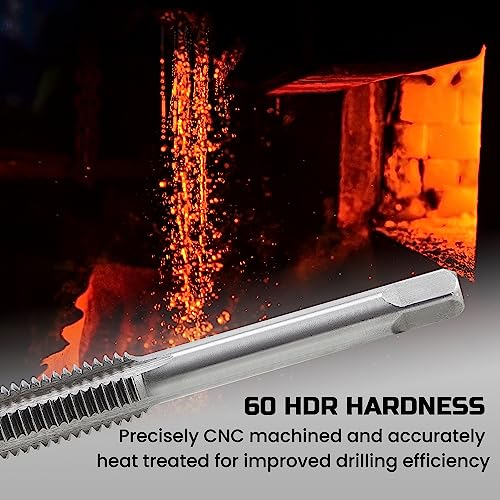 Anfrere 40pcs Metric Tap and Die Set, Metric Standard Rethreading Tool Kit