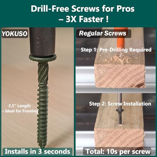 40PCS Timber Screws #14 x 10 Inch, Heavy Duty Self-Tapping Lag Screws 40PCS #14 X 10 inch 40