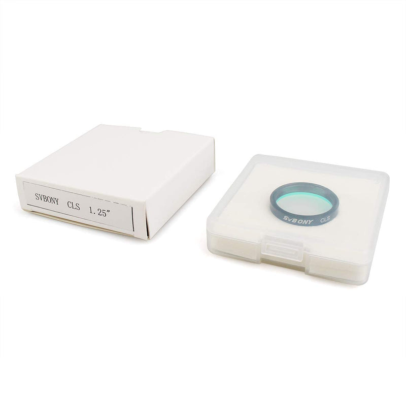 SVBONY Telescope Filter 1.25 inches CLS Filter City Light Pollution Reduction Filter Broadband Filter Suitable for Deep Sky Visual Astronomical Photography 1.25 inch