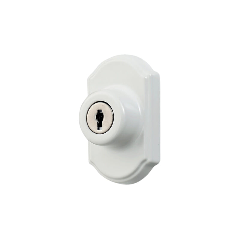 Ideal Security Model 703 Keyed Deadbolt for Storm and Screen Doors, White