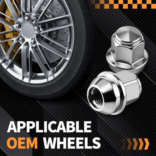 20Pcs 12x1.5 OEM Lug Nuts for 2013-2025 Ford Escape & 2012-2021 Fusion & 2019-2025 Ranger & 2021-2025 Bronco & Lincoln MKC MKZ, One-piece Factory Steel Tuner Nuts, Stock Wheel Lugnuts Replace