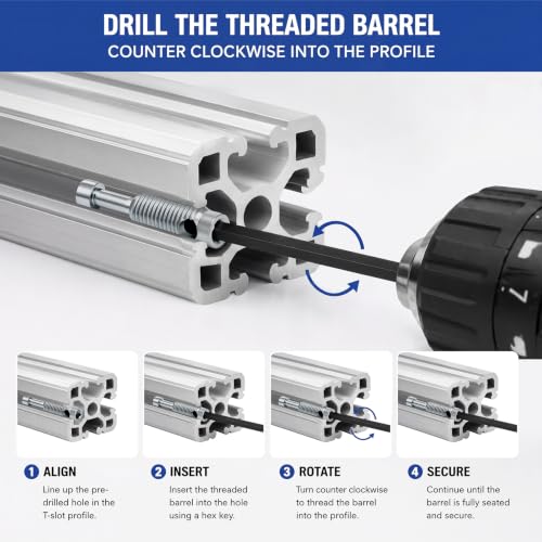 Flutesan 10 Pack T Slot Connector for 15 Series 40 mm Aluminum Extrusion