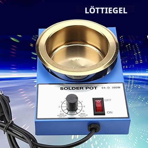 Soldering Pot, Metal Soldering Desoldering Bath, Capacity Tin Furnace, Melting Furnace, Soldering Pot, Tin Bath, Soldering Bath Melting Pot for Hobby Casting, EU Plug, 220 V (300 W) 300w