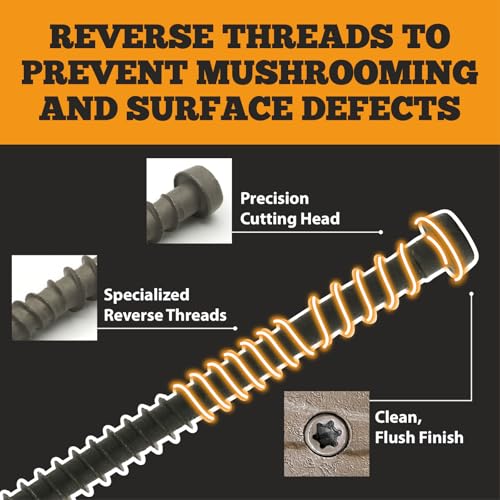 Coated Composite Deck Screws #10 x 2-3/4, Self Tapping Wood Screws and Deck Screws with Torx T20 Star Drive, Type 17 Point, Flat Head, 1 Free Bit Included (Stone Gray, 350), by YYL FASTENER #10x2-3/4" Stone Gray
