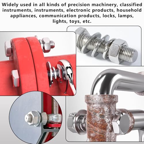 455PCS 304 Stainless Steel Fender Washer Kit, Washers for Bolts SV M3-M12 (455PCS)