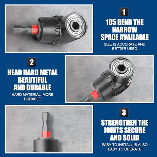 TOPEX 13Pcs Drill Socket Adapter Set, 1/2", 1/4", 3/8"