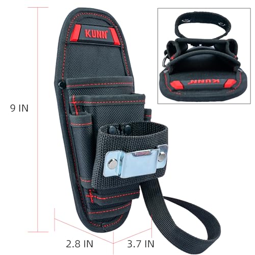 KUNN Small Tool Pouch with Belt Clip & Work Belt 2-Inch Wide Quick Release Buckle