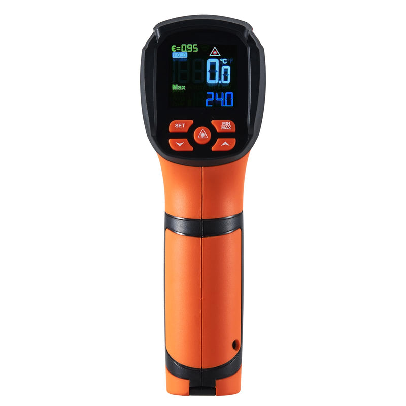 VEVOR Infrared Thermometer IR 50:1 Pyrometer -40°C to 1500°C Laser Temperature Meter 180 x 120 x 60 mm Temperature Meter Non-Human Body Thermometer for Cooking/Barbecue/Freezer/Industry