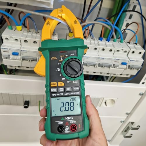 KPS PA700 True RMS Digital Clamp Meter, 6000 Counts, NCV Detector