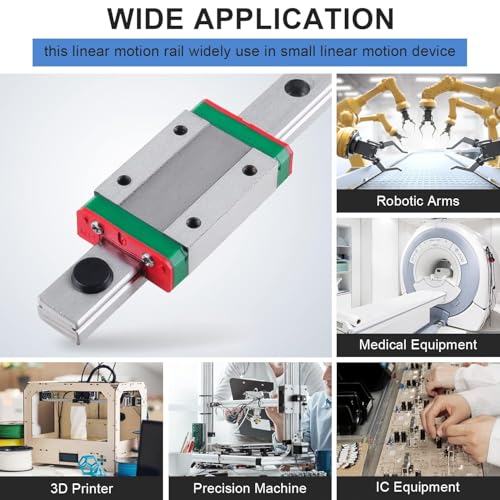 Linear Guide Rail, 400mm MGN12 Miniature Linear Rail, with 12mm 2pcs MGN12B Slide Blocks, for Automatic Equipment, Precision Measuring Equipment