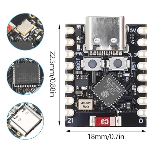 Gerui 4pcs ESP32 ESP32-C3 Development Board | ESP32 C3 Supports WiFi Bluetooth 4MB Flash
