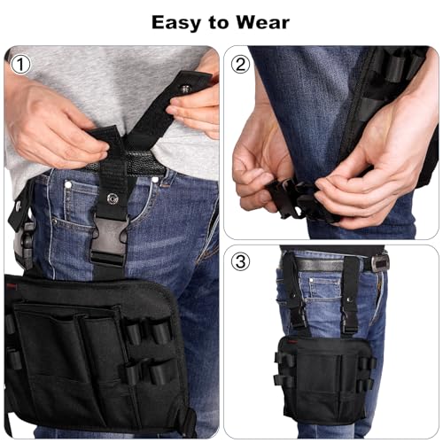 Tool Pouch Holster with Belt Clip Around Your Leg