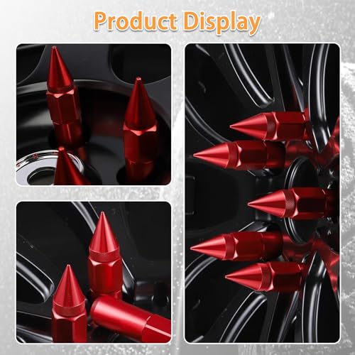 20PCS M12x1.25 Spikes Wheel Lug Nuts