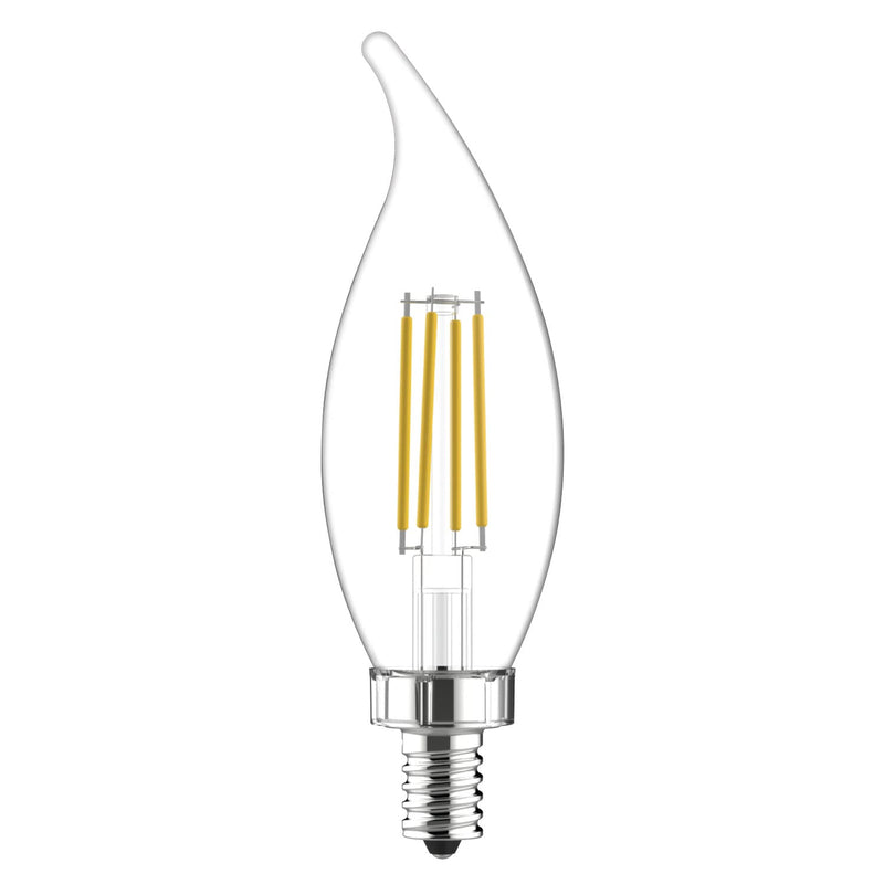 GE Relax LED Light Bulbs 60W, Soft White Candle Lights, Clear Decorative Light Bulbs, Small Base (8 Pack) 8 Pack
