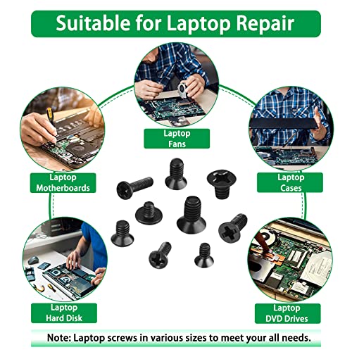 1500PCS Hex Socket Head Cap Screws Nuts and Washers Assortment, M2 M3 M4 M5 M6 and 633pcs Laptop Screws, M.2 NVMe SSD Mounting Screw Kit, M2 M2.5 M3
