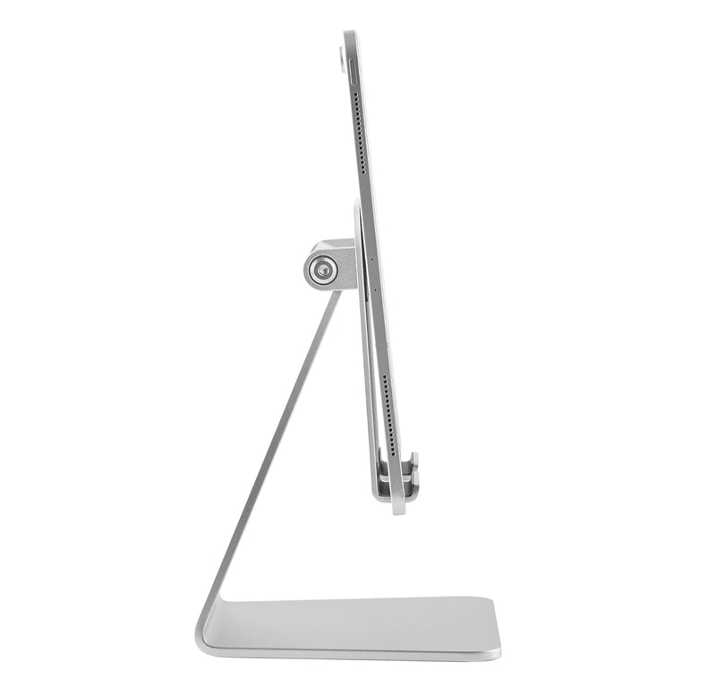 Heavy-Duty Tablet Stand for Desk, Portable Monitor Stand, iPad Stand, Especially Suitable for Large-Sized and Heavy Devices(7''-18''), with Superior Touch Stability.(Silver)