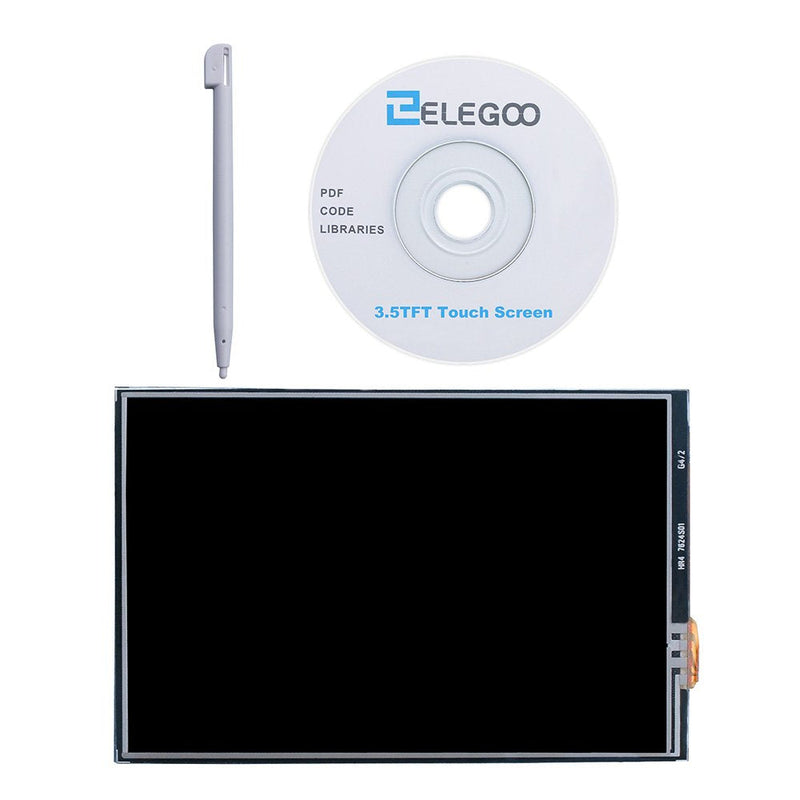ELEGOO Display 3.5" Inch TFT LCD Touch Screen Monitor 480x320 for Raspberry Pi with All Data and Touch Pen (SPI Interface)
