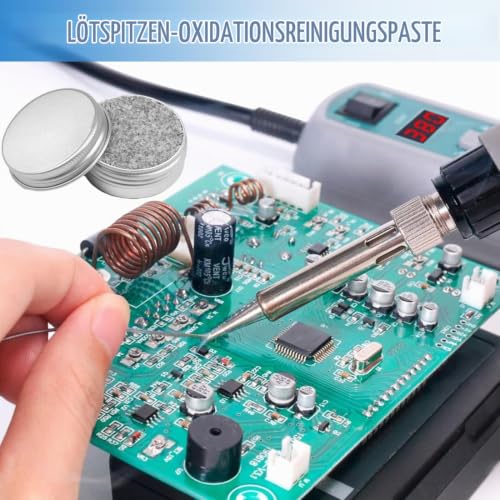 Soldering Tip Cleaner Lead-Free Soldering Tip Reactivator Soldering Tip Reactivator Lead-Free Can Tip Activator for Reactivating Oxidised Soldering Tips Soldering Tip Cleaner Tip Tinner Cleaner (30 g)