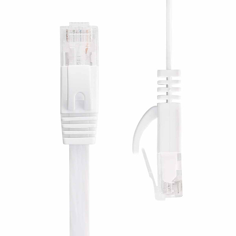 Cat 6 Ethernet Cable 35 ft, Outdoor&Indoor 10Gbps Support Cat8 Cat7 Network, Flat Internet RJ45 LAN Patch Cords, Cat6 Fast Speed Computer Wire with Clips for Router, Modem, PS4/5, Xbox, Gaming, White 35ft
