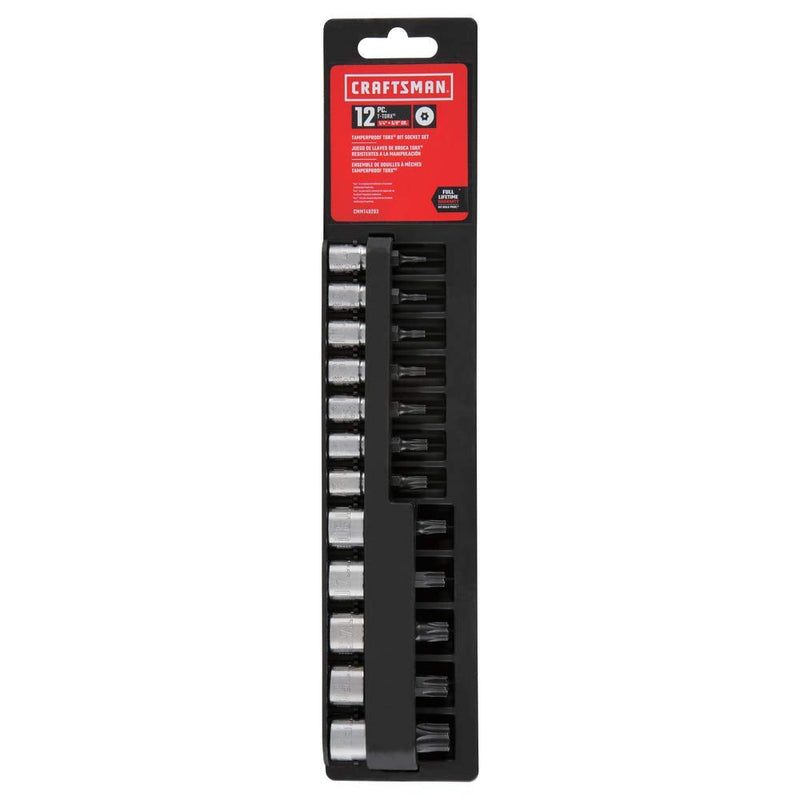 CRAFTSMAN Torx Bit Socket Set, Tamper Proof, 12-Piece (CMMT49293) 1/7/2008 in 12PC Tamperproof