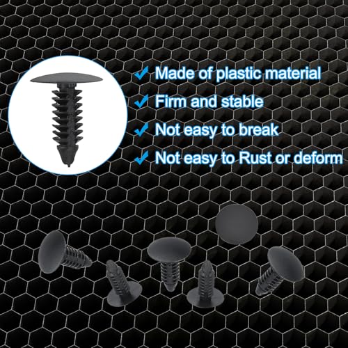 PATIKIL 7.5-8mm Honeycomb Pins, 50 Pcs Honeycomb Laser Bed Hold Down Pins Laser Engraver Accessories for Engraving Machine Supplies, Black