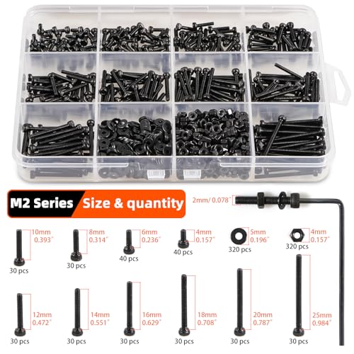 Brass Threaded Inserts Kit & M2 Metric Hex Socket Head Cap Screws Kit & M3 M4 M5 Metric Hex Socket Head Cap Screws Kit