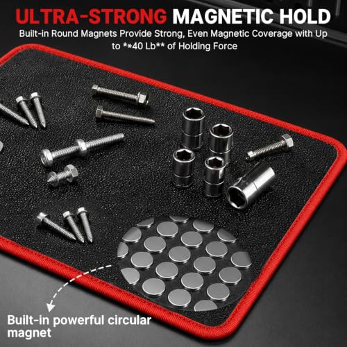 3 PCS Magnetic Tool Mat – Heavy Duty Flexible Magnetic Pads for Mechanics
