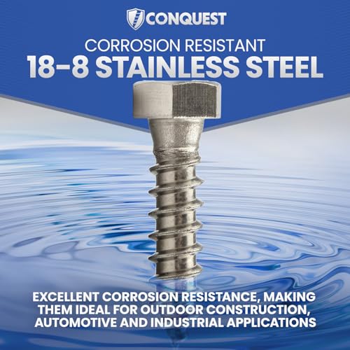 Conquest Lag Bolts 5/8" x 3-1/2" 5/8"-5 x 3-1/2" 10