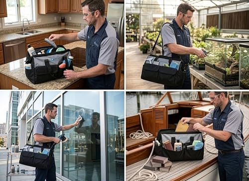 Glass Polish Large Tool Bag, Heavy Duty, Professional Waterproof Tool Bag 20''