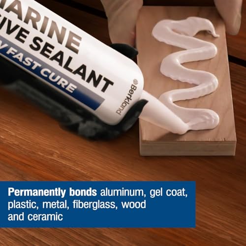 Berkland Marine Adhesive Sealant 5200 Fast Cure, 10 oz White 2-Pack