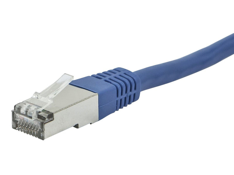 Monoprice Cat6A 50ft Blue Patch Cable Double Shielded (S/FTP) 26AWG 10G Pure Bare Copper Molded RJ45 Entegrade Series Ethernet Cable 50 Feet