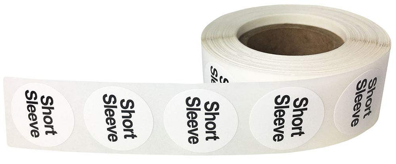 White Circle Short Sleeve Clothing Size Stickers for Retail Apparel 0.75 Inch 500 Total Adhesive Labels (Pack of 2) 3/4" Circle (Pack of 2)