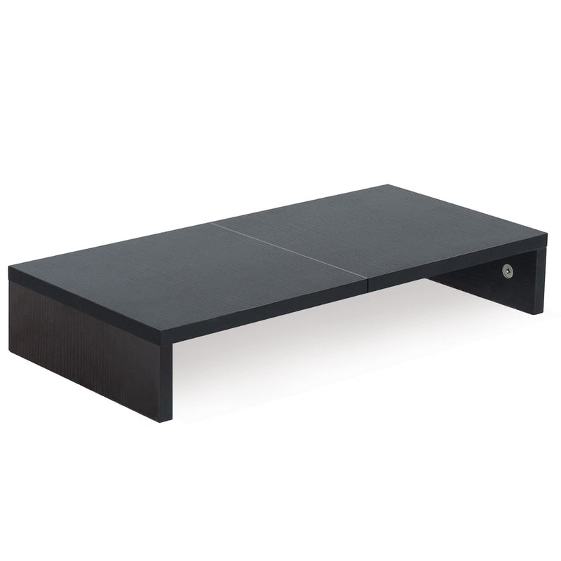 TEAMIX 2 Pack Black Monitor Stand Riser and 1 Pack 20 inch Black Monitor Stand Riser for Computer Desk Home Office Organization.