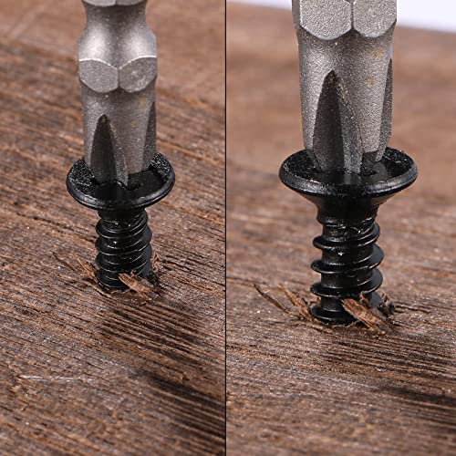 #14 x 4 Wood Screw 100Pcs 18-8 (304) Stainless Steel Screws Flat Head Phillips Fast Self Tapping Drywall Screws Black Oxide by SG TZH #14 x 4"