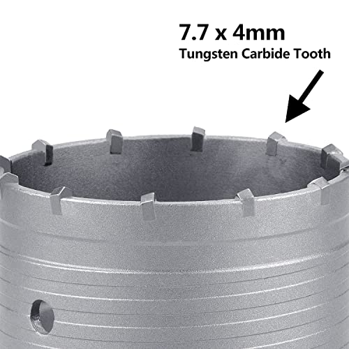 115mm (4.5") Concrete Hole Saw with 220mm SDS Plus Shank Rod 115mm ( 4.5 inch )