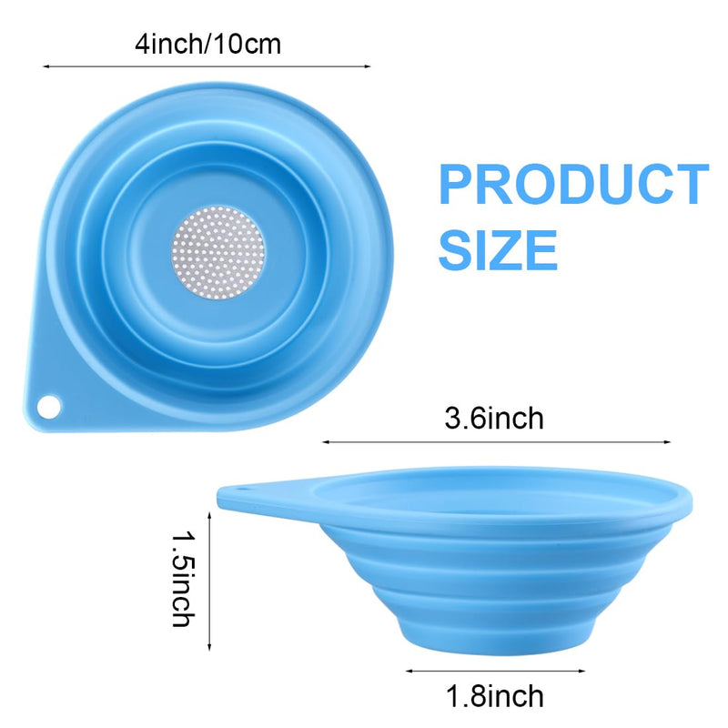 Kidney Stone Strainer 2 Pack Collapsible Silicone Funnel with Strainer 316 Stainless Steel for Filtering Urine and Urine for Analysis Purposes