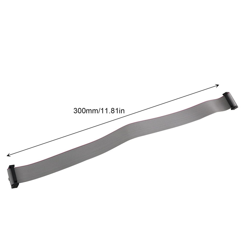 Motherboard Flat Cable RLECS 2pcs 11.8" 2.54mm Pitch 16 Pins FC-16P IDC Flat Ribbon Cable Connectors for DC3 IDC Box Header