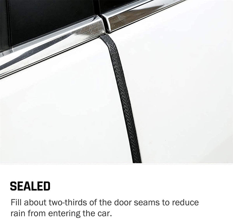 Car Door Edge Guards 33Ft(10M) Universal Fit Rubber U Shape Edge Trim Car Door Edge Protection,Car Protection Door Edge Fit for Most Car Black(No Glue Required)