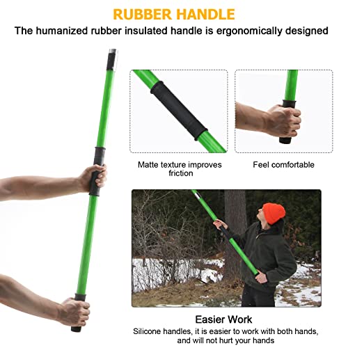 27 Feet Tree Pole Pruner Manual Branches Trimmer Tree Branch Garden Tools Loppers Hand Pole Saws Extendable Height Adustable System for Sawing and Shearing 27FT
