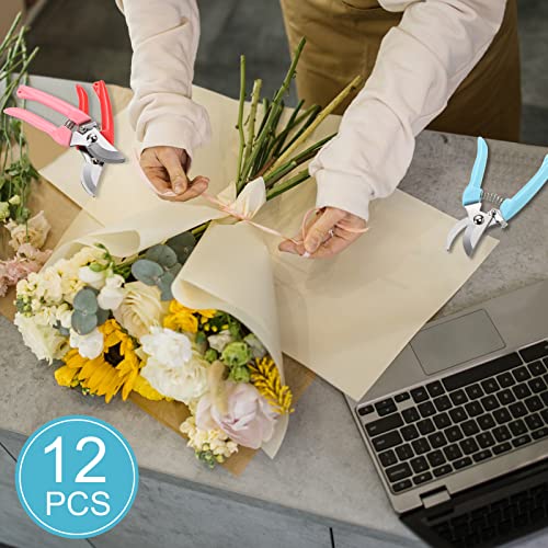 Lothee 12 Pcs Flower Stem Cutter Gardening Scissors Floral Clippers