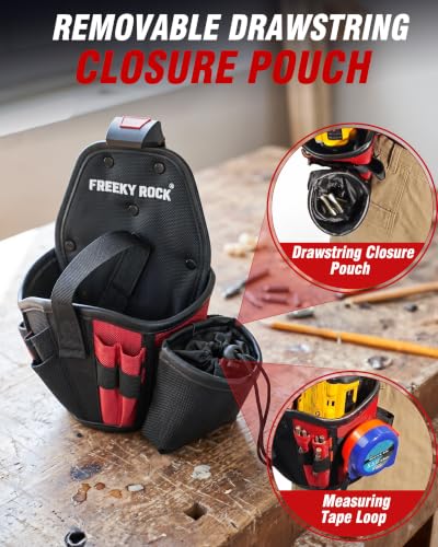 Drill Holster for Tool Belt, Impact Drill Pouch with Belt Clip Drill holster with tool belt